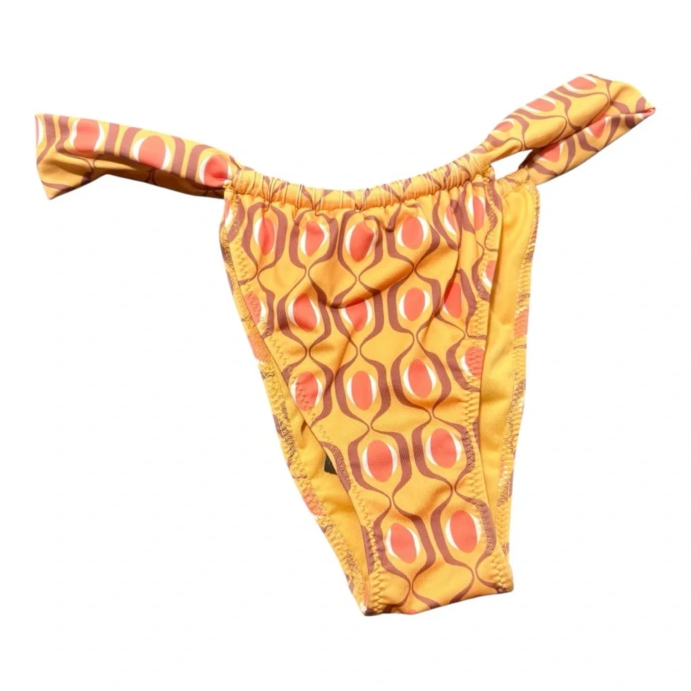 ZARA Pumpkin Inverted Bikini Set with Criss-Cross Straps and Thong Bottom - Picture 6 of 13